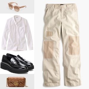 J Crew Patch Paint Splatter Boyfriend Chinos 4